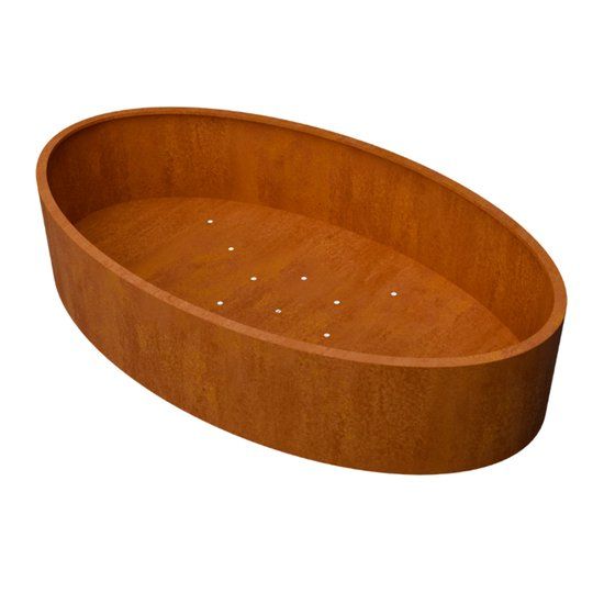 Merkloos Geroba Ovalu Ovale plantenbak cortenstaal L280 x B160 x H60 cm