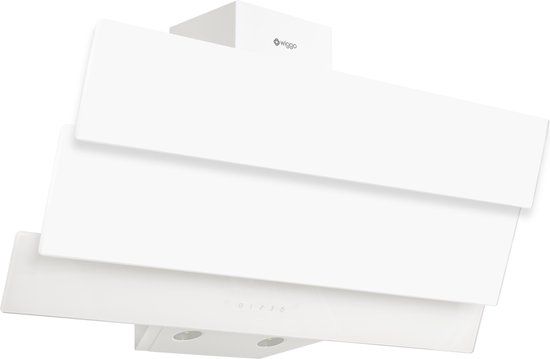 Wiggo WE-E933G(W) - 90cm White Angled Cooker Hood - Triple Glass