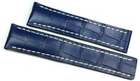 Rios1931 Handgemaakte horlogeband van echt leer, 22 mm/20 mm, krokodillenpatroon, alligator-reliëf, voor vouwgesp, geschikt voor Breitling Germany-horloges, riem, riem