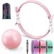 ZenithVibe Ensemble complet de Pilates avec anneau de Pilates, ballon de yoga et accessoires en néoprène pour des entraînements efficaces