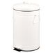 eluno Poubelle de cuisine à pédale vintage 12 litres avec seau intérieur amovible en plastique métal (blanc)