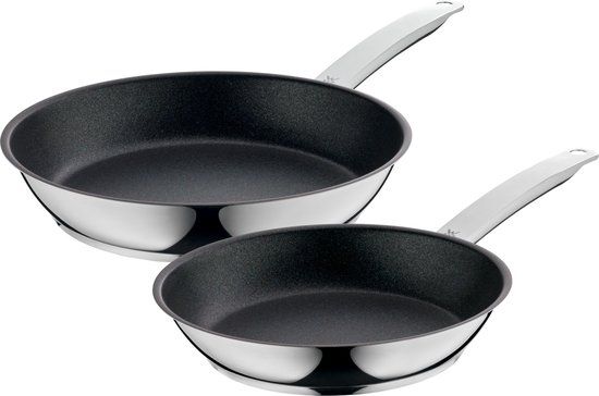 WMF Permadur Advance Pannenset - 2-delig - Braadpan 28 + 24 cm - Roestvrij staal - Ovenvast