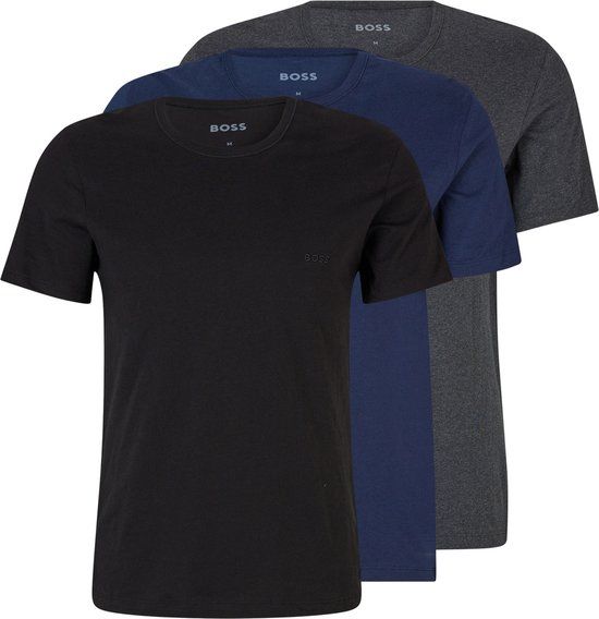 HUGO BOSS Men's Classic T-shirts - 3-Pack - Regular Fit - Multicolor - Size XL