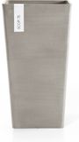 Ecopots Rotterdam Mid High 56 - Taupe - 31 x H56,5 cm - Vierkante taupe bloempot / plantenbak