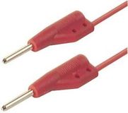 SKS Hirschmann MVL 2/25 rt Meetsnoer Stekker 2 mm Stekker 2 mm 25.00 cm Rood 1 stuk(s)