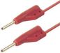 SKS Hirschmann MVL 2/25 rt Meetsnoer Stekker 2 mm Stekker 2 mm 25.00 cm Rood 1 stuk(s)