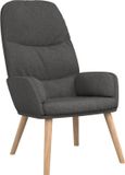 vidaXL Relaxstoel stof donkergrijs