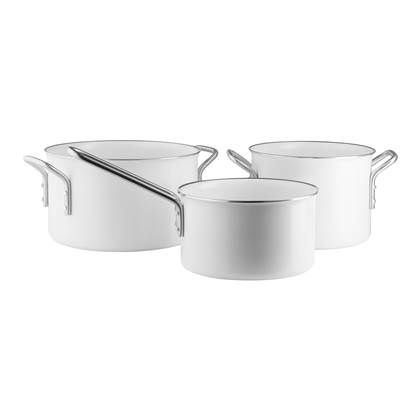 Eva Solo White Line Pannenset 3-delig - Wit - Aluminium