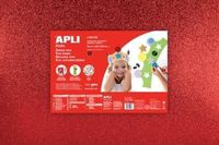 Apli Kids EVA Foam vellen 60 x 40 cm Glitter metaal rood - 3 vel