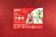 Apli Kids EVA Foam vellen 60 x 40 cm Glitter metaal rood - 3 vel