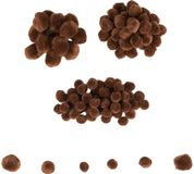 Colorations Mini Pompons Bruin, 100st.