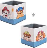 Roba Paw Patrol Opbergbox voor Kinderen - Vouwbox voor Kinder- / Kubusrekken - 27 x 27 cm - Speelgoedbox met Chase, Marshall, Skye & Rubble - Afwasbaar & Onderhoudsvriendelijk