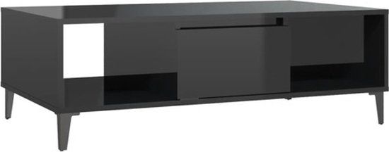 VidaXL Salontafel 103,5x60x35 cm bewerkt hout hoogglans zwart