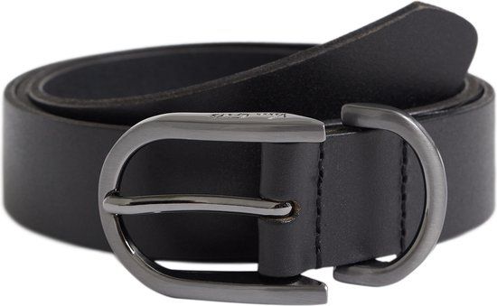 WE Fashion Van Gils Heren leren riem zwart