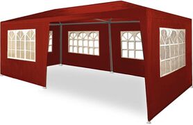 Somultishop Partytent, feesttent, paviljoen Milano 3x6 meter met boogramen en zijwanden in rood Bekijk onze informatiepagina over o.a. de op- en afbouw van een <lt/>a href=https://www.bol.com/nl/i/informatie-over-partytenten/N/13029/"<gt/>partytent<lt/>/a<gt/>