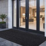 VEVOR Dirt Trapper Mat, 3048 X 914 mm, Deurmat voor Binnen En Buiten, Deurmat met PVC-Achterkant, Wasbaar Entreemat voor Gang, Balkon, Garage, Strepen, Grijs