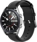 By Qubix Qubix Classic Leren Bandje Zwart 20mm voor Garmin Vivoactive 6/5/3