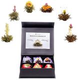 Creano Theebloemenmix 6er ErblühTee witte & zwarte Thee in edele magnetische doos met zilverkleurige embossing