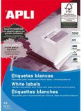 Apli Adhesive labels 105 x 74 mm White 500 Sheets
