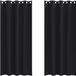 vidaXL Blackout Gordijnen met Ringen 2 st Zwart 225 x 140 cm Polyester