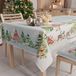 PETTI Artigiani Italiani - Kerst Tafelkleed Vlekbestendig Rechthoekig Tafelkleed voor Keuken, Motief Snow, 140x360 cm, 100% Made in Italy