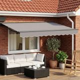 Maison Exclusive - Cadre de store électrique avec éclairage LED, anthracite, 3,5 x 2,5 mètres