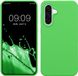 kwmobile telefoonhoesje geschikt voor Samsung Galaxy A36 5G - Hoesje met siliconen coating - Smartphone case in limoengroen