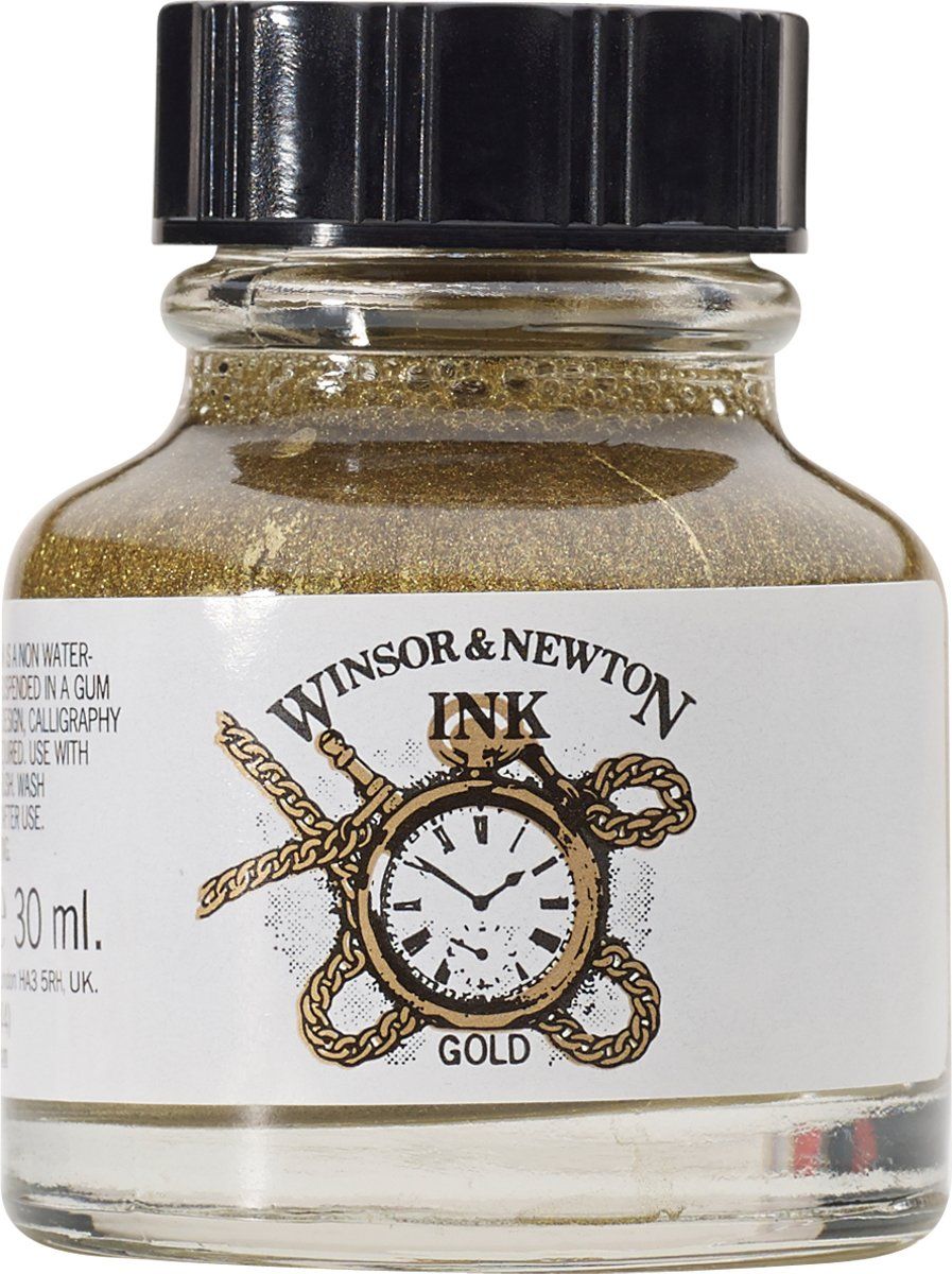Winsor & Newton Ink 30ml Gold - 5012572003391