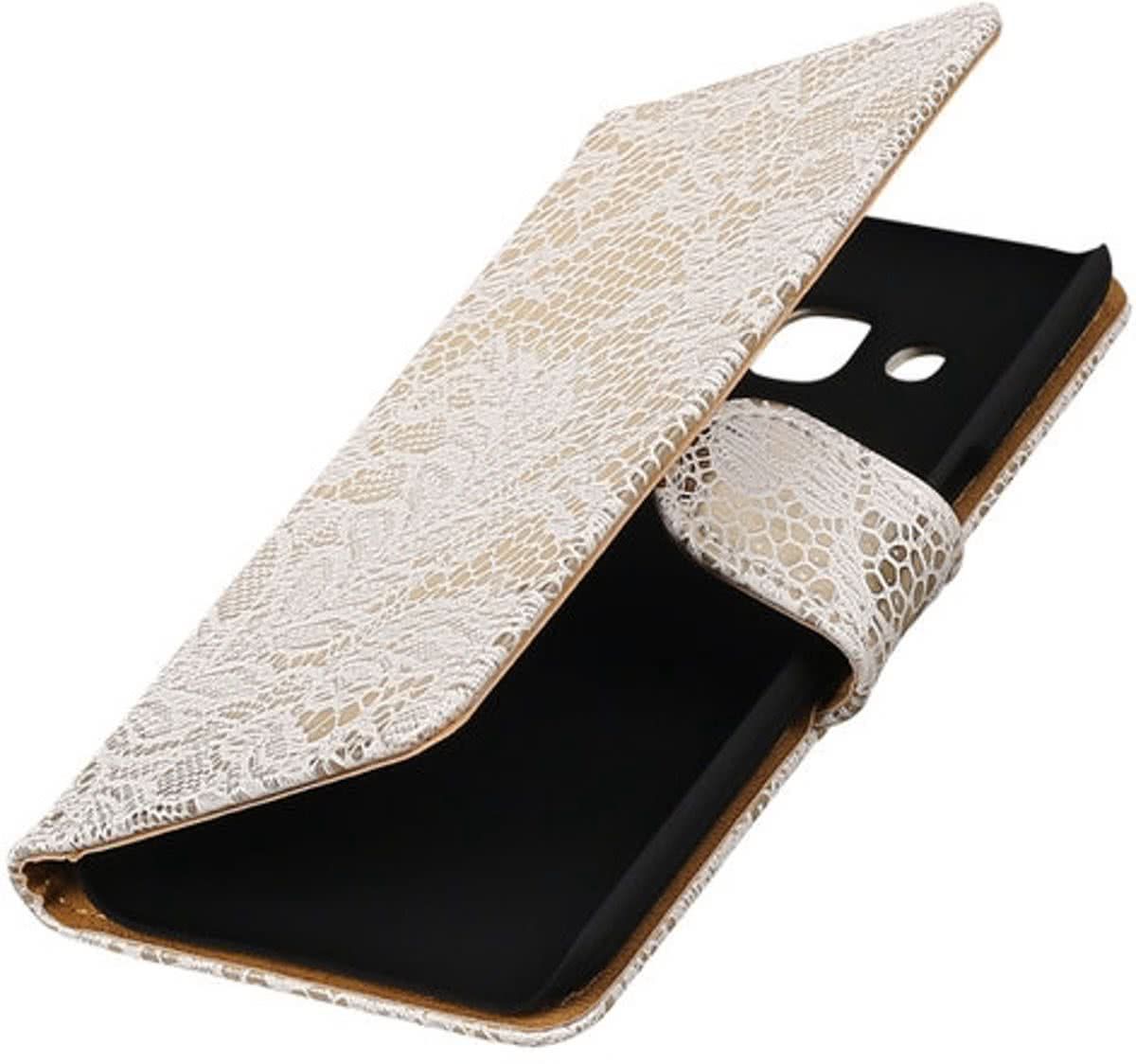 Best Cases .nl Samsung Galaxy J7 2017 J730F Lace booktype hoesje Wit