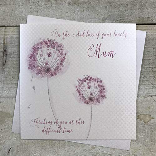 WHITE COTTON CARDS Sympathie Handgemaakte Kaart - Verlies van Mum - WITTE KATOEN KAARTEN
