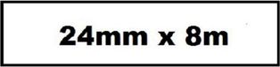 Quantore Labeltape TZe-251 24mmx8m Zwart op Wit | 32 stuks