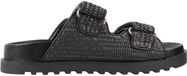 GUESS Fadeliza Dames Slides Zwart Synthetisch Dierenprint Maat 36