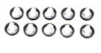 FRANCE AUTO Clips de panneau de porte - Jeu de 10 - Blanc/Noir - Plastique - Fixations incluses