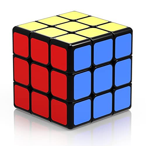 ROXENDA 3x3 Magische Kubus - Gemakkelijk Draaien en Soepel Spelen - Super-duurzame Sticker met Levendige Kleuren - Draait Sneller en Nauwkeuriger dan Origineel
