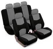 Housses universelles pour sièges de voiture, adaptées aux véhicules 5 places (gris)