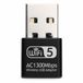 DrPhone W14 AC1300 USB WiFi Adapter – Dual Band 2.4/5GHz – WiFi 5 – Windows/Mac/Linux – Zwart