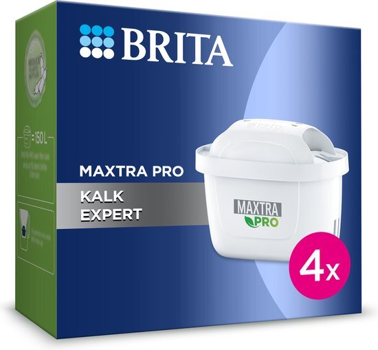 BRITA Kalk Expert Filterpatronen - 4 Stuks | Waterfilter voor Waterfilterkan | Brita Maxtra filter