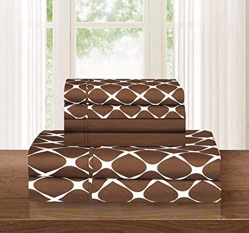 Elegant Comfort Luxe 6-delige lakenset, Queen, chocoladebruin