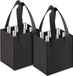 Unyqoos® Flessentas 6 flessen, set van 2, vilten wijntas, multifunctioneel, met afneembare scheidingswanden en handgreep, voor feest, reizen, picknick, verjaardag, rode wijn, bierdranken, 24 x 18 x 28 cm, grijs