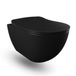 Creavit hangtoilet met spoelrand mat zwart FE320 - excl. wc-bril
