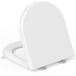 YEAUPE PRO WC-Bril D-Vorm,Toiletdeksel met Softclosemechanism & Handgreep,Snelsluiting voor Eenvoudige Reiniging,Draagvermogen van 150 kg 42,5 x 36,3 cm, Wit
