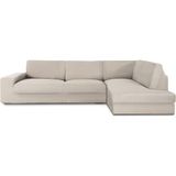 ECOMMERC3 Bankhoes voor chaise longue, hoekdeel rechts met zeer elastische rugleuning, bekleding voor chaise longue, linnen, ademend, met schuim en elastieken, rechts of links