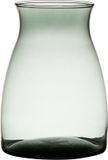 Merkloos Bloemenvaas Julia - Donkergrijs transparant - glas - 10 x 20 cm