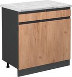 Vicco R-Line Keukenonderkast – 80 cm WB Marmer Krachtige eik goud