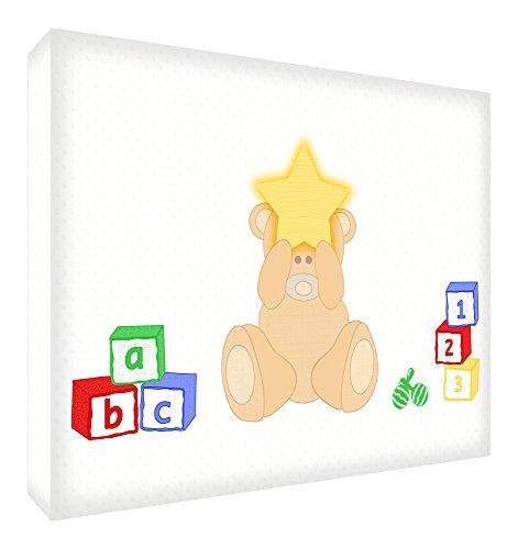 Feel Good Art BEARHEART1624-15ES Canvas Print, Adorable Bär, 60x40x4cm, Multicolor