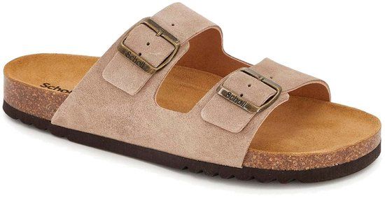 Scholl Julien 2 Riemen Suede Heren - Donkerbeige - Maat 41