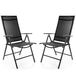 BigDean 2 x chaise de jardin, chargeable jusqu'à 120 kg. Chaises de balcon, chaise de jardin - chaise pliable avec dossier réglable à 7 positions, chaise de camping de haute qualité pour balcon