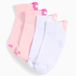 PUMA Chaussettes pour enfants avec logo cœur, lot de 2, rose/blanc, taille 39-42