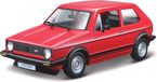 Bburago Volkswagen Golf MK1 modelauto - rouge - 15 cm - échelle 1:24