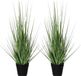 Mica Decorations - 2 stuks - kunstgras - groen - H53 x D30 cm
